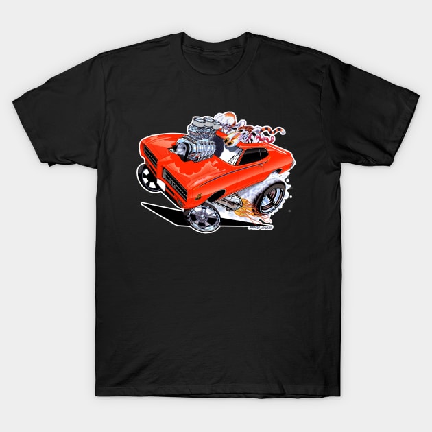 GUILTY 69 GTO Judge Orange T-Shirt by vincecrain